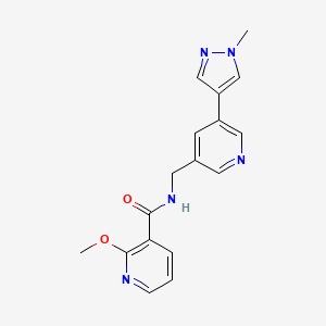 2-methoxy-N-((5-(1-methyl-1H-pyrazol-4-yl)pyridin-3-yl)methyl)nicotinamide