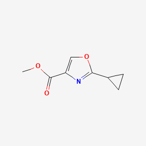 molecular formula C8H9NO3 B2830860 Methyl 2-cyclopropyloxazole-4-carboxylate CAS No. 1344088-62-5