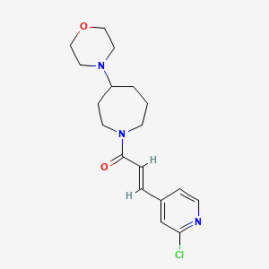 (E)-3-(2-Chloropyridin-4-yl)-1-(4-morpholin-4-ylazepan-1-yl)prop-2-en-1-one