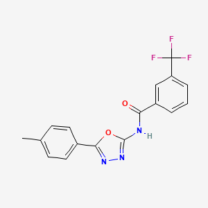 molecular formula C17H12F3N3O2 B2830870 N-[5-(4-methylphenyl)-1,3,4-oxadiazol-2-yl]-3-(trifluoromethyl)benzamide CAS No. 952895-20-4
