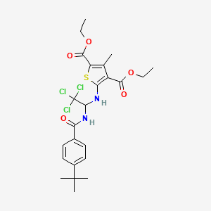 Diethyl 5-({1-[(4-tert-butylbenzoyl)amino]-2,2,2-trichloroethyl}amino)-3-methyl-2,4-thiophenedicarboxylate