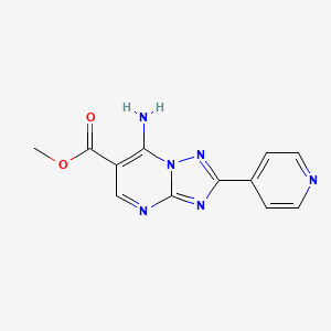 molecular formula C12H10N6O2 B2830880 Methyl 7-amino-2-(pyridin-4-yl)-[1,2,4]triazolo[1,5-a]pyrimidine-6-carboxylate CAS No. 1158498-89-5