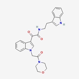 molecular formula C26H26N4O4 B2830892 N-[2-(1H-indol-3-yl)ethyl]-2-{1-[2-(morpholin-4-yl)-2-oxoethyl]-1H-indol-3-yl}-2-oxoacetamide CAS No. 872857-62-0