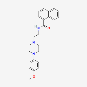 molecular formula C24H27N3O2 B2830895 N-(2-(4-(4-methoxyphenyl)piperazin-1-yl)ethyl)-1-naphthamide CAS No. 1049344-82-2