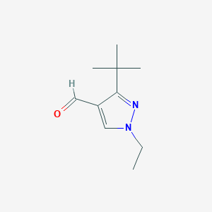 molecular formula C10H16N2O B2830896 3-tert-butyl-1-ethyl-1H-pyrazole-4-carbaldehyde CAS No. 1249396-42-6
