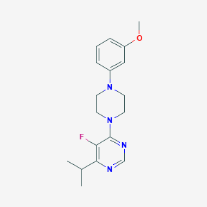 molecular formula C18H23FN4O B2830916 5-Fluoro-4-[4-(3-methoxyphenyl)piperazin-1-yl]-6-propan-2-ylpyrimidine CAS No. 2415462-58-5