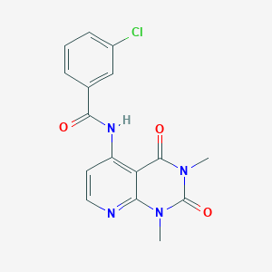 3-chloro-N-(1,3-dimethyl-2,4-dioxo-1,2,3,4-tetrahydropyrido[2,3-d]pyrimidin-5-yl)benzamide