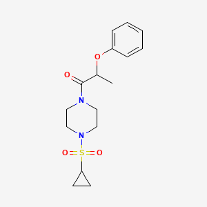 molecular formula C16H22N2O4S B2830920 1-(4-(Cyclopropylsulfonyl)piperazin-1-yl)-2-phenoxypropan-1-one CAS No. 1226441-57-1