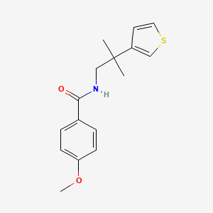 4-methoxy-N-(2-methyl-2-(thiophen-3-yl)propyl)benzamide