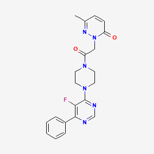 2-[2-[4-(5-Fluoro-6-phenylpyrimidin-4-yl)piperazin-1-yl]-2-oxoethyl]-6-methylpyridazin-3-one