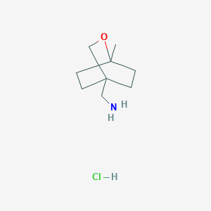 molecular formula C9H18ClNO B2830932 {1-Methyl-2-oxabicyclo[2.2.2]octan-4-yl}methanamine hydrochloride CAS No. 2174007-99-7