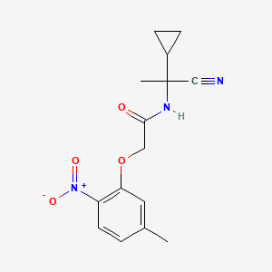 molecular formula C15H17N3O4 B2830933 N-(1-cyano-1-cyclopropylethyl)-2-(5-methyl-2-nitrophenoxy)acetamide CAS No. 1111490-51-7