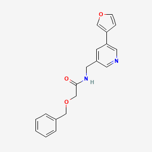molecular formula C19H18N2O3 B2830934 2-(benzyloxy)-N-((5-(furan-3-yl)pyridin-3-yl)methyl)acetamide CAS No. 2034236-03-6
