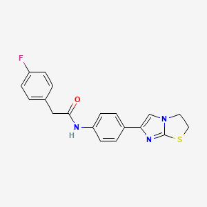 N-(4-(2,3-dihydroimidazo[2,1-b]thiazol-6-yl)phenyl)-2-(4-fluorophenyl)acetamide