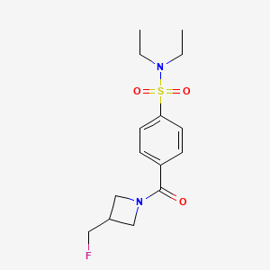 molecular formula C15H21FN2O3S B2830984 N,N-diethyl-4-(3-(fluoromethyl)azetidine-1-carbonyl)benzenesulfonamide CAS No. 2034205-50-8
