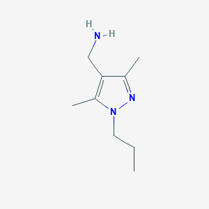 molecular formula C9H21Cl2N3O B2830987 (3,5-Dimethyl-1-propyl-1H-pyrazol-4-YL)methylamine CAS No. 1006458-74-7