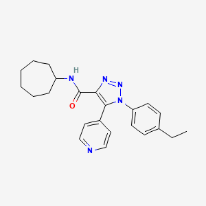 molecular formula C23H27N5O B2830994 N-cycloheptyl-1-(4-ethylphenyl)-5-(pyridin-4-yl)-1H-1,2,3-triazole-4-carboxamide CAS No. 1251656-53-7