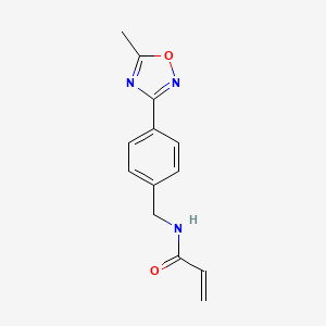 molecular formula C13H13N3O2 B2831017 N-{[4-(5-methyl-1,2,4-oxadiazol-3-yl)phenyl]methyl}prop-2-enamide CAS No. 2361655-72-1