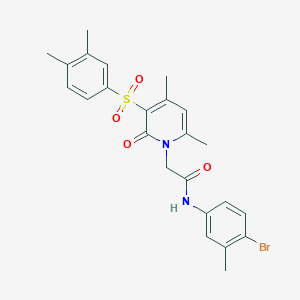 molecular formula C24H25BrN2O4S B2831026 N-(4-bromo-3-methylphenyl)-2-[3-(3,4-dimethylbenzenesulfonyl)-4,6-dimethyl-2-oxo-1,2-dihydropyridin-1-yl]acetamide CAS No. 1251549-59-3