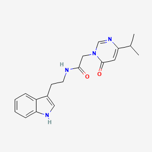 molecular formula C19H22N4O2 B2831027 N-(2-(1H-indol-3-yl)ethyl)-2-(4-isopropyl-6-oxopyrimidin-1(6H)-yl)acetamide CAS No. 1211164-00-9