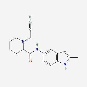 molecular formula C18H21N3O B2831030 N-(2-methyl-1H-indol-5-yl)-1-(prop-2-yn-1-yl)piperidine-2-carboxamide CAS No. 1280785-03-6