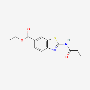 molecular formula C13H14N2O3S B2831041 Ethyl 2-propionamidobenzo[d]thiazole-6-carboxylate CAS No. 864860-67-3