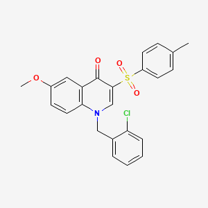 molecular formula C24H20ClNO4S B2831050 1-[(2-chlorophenyl)methyl]-6-methoxy-3-(4-methylbenzenesulfonyl)-1,4-dihydroquinolin-4-one CAS No. 902298-82-2