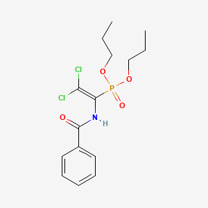 molecular formula C15H20Cl2NO4P B2831053 N-(2,2-dichloro-1-dipropoxyphosphorylethenyl)benzamide CAS No. 202063-99-8