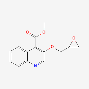 molecular formula C14H13NO4 B2831101 Methyl 3-(oxiran-2-ylmethoxy)quinoline-4-carboxylate CAS No. 2411264-82-7