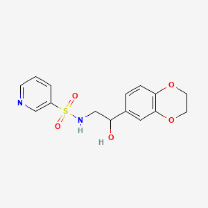molecular formula C15H16N2O5S B2831114 N-[2-(2,3-dihydro-1,4-benzodioxin-6-yl)-2-hydroxyethyl]pyridine-3-sulfonamide CAS No. 2034352-35-5