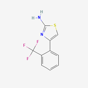 molecular formula C10H7F3N2S B2831154 4-[2-(Trifluoromethyl)phenyl]-1,3-thiazol-2-amine CAS No. 383129-63-3