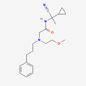 molecular formula C20H29N3O2 B2831200 N-(1-cyano-1-cyclopropylethyl)-2-[(2-methoxyethyl)(3-phenylpropyl)amino]acetamide CAS No. 1252402-10-0