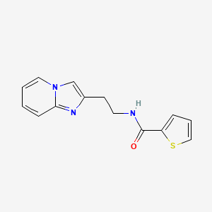 molecular formula C14H13N3OS B2831201 N-(2-(imidazo[1,2-a]pyridin-2-yl)ethyl)thiophene-2-carboxamide CAS No. 868977-53-1