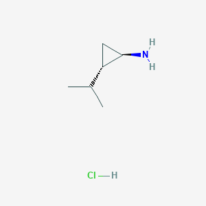 molecular formula C6H14ClN B2831204 (1R,2S)-2-(propan-2-yl)cyclopropan-1-amine hydrochloride CAS No. 1909287-91-7