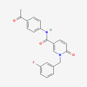 molecular formula C21H17FN2O3 B2831208 N-(4-acetylphenyl)-1-[(3-fluorophenyl)methyl]-6-oxo-1,6-dihydropyridine-3-carboxamide CAS No. 941953-73-7