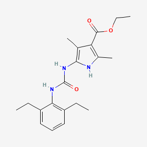 molecular formula C20H27N3O3 B2831211 ethyl 5-{[(2,6-diethylphenyl)carbamoyl]amino}-2,4-dimethyl-1H-pyrrole-3-carboxylate CAS No. 865614-94-4