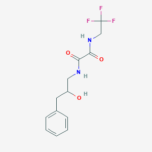 molecular formula C13H15F3N2O3 B2831254 N'-(2-hydroxy-3-phenylpropyl)-N-(2,2,2-trifluoroethyl)ethanediamide CAS No. 1351615-89-8