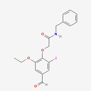 molecular formula C18H18INO4 B2831258 N-benzyl-2-(2-ethoxy-4-formyl-6-iodophenoxy)acetamide CAS No. 486994-15-4