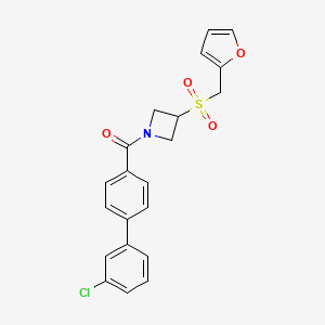 B2831278 (3'-Chloro-[1,1'-biphenyl]-4-yl)(3-((furan-2-ylmethyl)sulfonyl)azetidin-1-yl)methanone CAS No. 1797698-09-9
