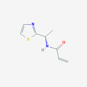 molecular formula C8H10N2OS B2831307 N-[(1S)-1-(1,3-Thiazol-2-yl)ethyl]prop-2-enamide CAS No. 2176573-08-1