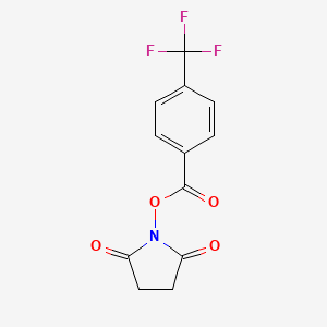 molecular formula C12H8F3NO4 B2831321 2,5-DIOXOPYRROLIDIN-1-YL 4-(TRIFLUOROMETHYL)BENZOATE CAS No. 1251533-33-1