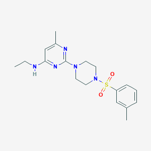 molecular formula C18H25N5O2S B2831329 N-ethyl-6-methyl-2-[4-(3-methylbenzenesulfonyl)piperazin-1-yl]pyrimidin-4-amine CAS No. 923246-33-7
