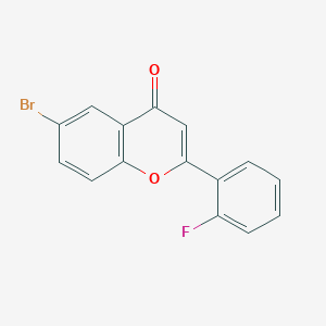 molecular formula C15H8BrFO2 B2831331 6-bromo-2-(2-fluorophenyl)-4H-chromen-4-one CAS No. 213894-67-8