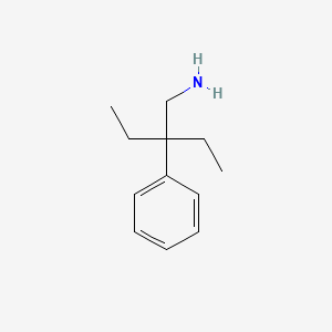 molecular formula C12H19N B2831336 [3-(Aminomethyl)pentan-3-yl]benzene CAS No. 127535-26-6