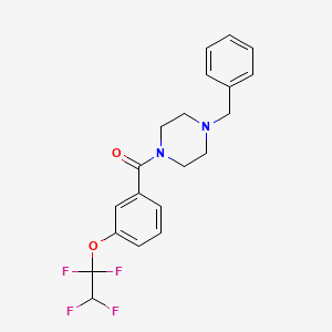 molecular formula C20H20F4N2O2 B2831340 4-Benzylpiperazinyl 3-(1,1,2,2-tetrafluoroethoxy)phenyl ketone CAS No. 1024342-89-9