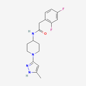 molecular formula C17H20F2N4O B2831343 2-(2,4-difluorophenyl)-N-[1-(5-methyl-1H-pyrazol-3-yl)piperidin-4-yl]acetamide CAS No. 1902892-66-3