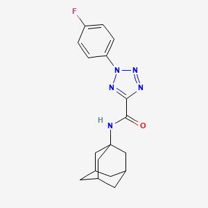 molecular formula C18H20FN5O B2831366 N-((1s,3s)-adamantan-1-yl)-2-(4-fluorophenyl)-2H-tetrazole-5-carboxamide CAS No. 1396790-90-1