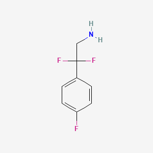 molecular formula C8H8F3N B2831371 2,2-Difluoro-2-(4-fluorophenyl)ethan-1-amine CAS No. 454483-93-3
