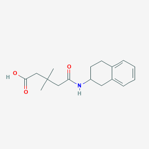 molecular formula C17H23NO3 B2831376 3,3-Dimethyl-5-oxo-5-(1,2,3,4-tetrahydronaphthalen-2-ylamino)pentanoic acid CAS No. 924843-84-5