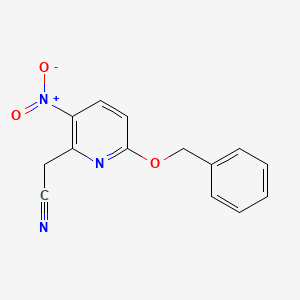 molecular formula C14H11N3O3 B2831377 2-(6-(Benzyloxy)-3-nitropyridin-2-yl)acetonitrile CAS No. 127792-77-2